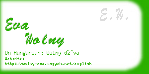 eva wolny business card